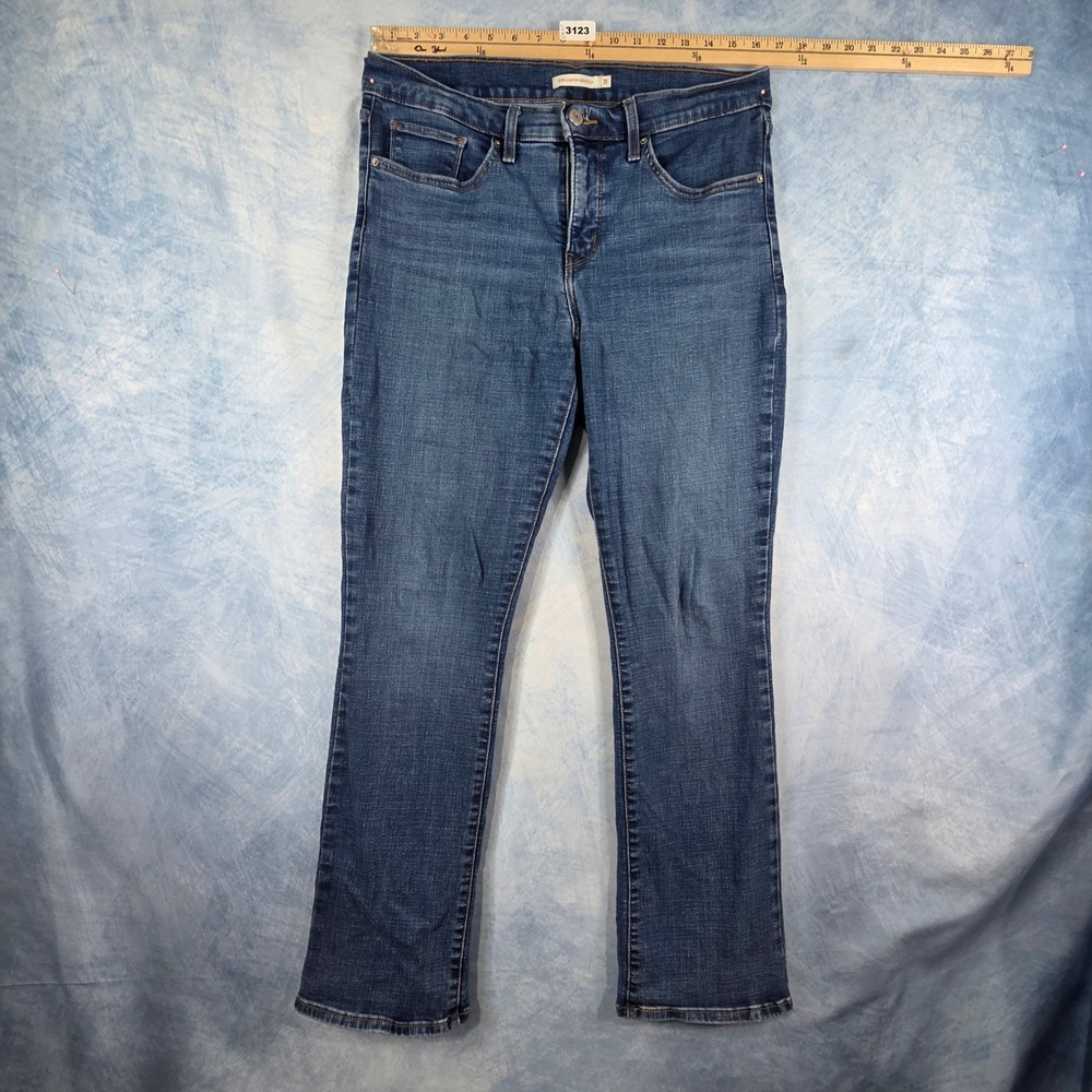 Levis 315 Shaping Bootcut Jeans Womens 31 Medium Wash Blue Denim Stretch